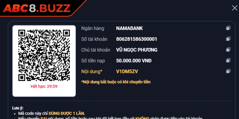 Tam Tiên Bắn Cá ABC8 Bí Quyết Chinh Phục Đại Dương May Mắn 2 Nạp tiền vào tài khoản